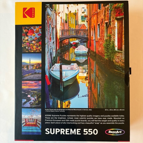 Kodak Supreme 550 Pc Jigsaw Puzzle Venice Canal Photo - Picture 2 of 5